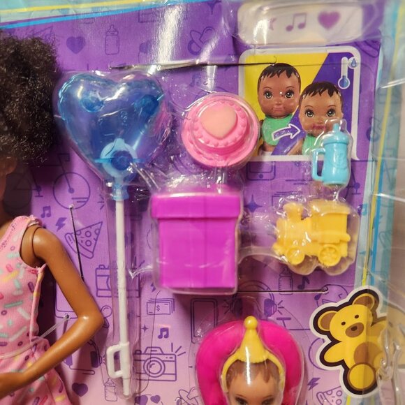 Barbie Skipper Babysitters Black Doll Set with Baby 10" High Chair Birthday Part - Picture 6 of 9